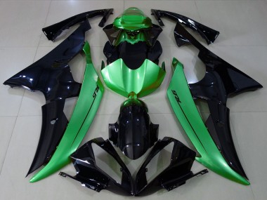 Carenados Moto Yamaha R6 2008-2016 - Verde Negro Brillante Asequibles
