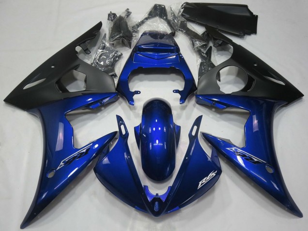 Carenados Moto Yamaha R6 2005 - Azul Oscuro Negro Mate Asequibles