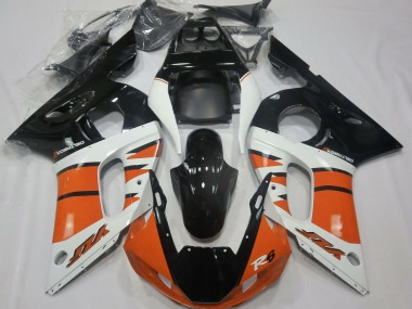 Carenados Moto Yamaha R6 1998-2002 - Blanco Naranja Negro Brillante Asequibles