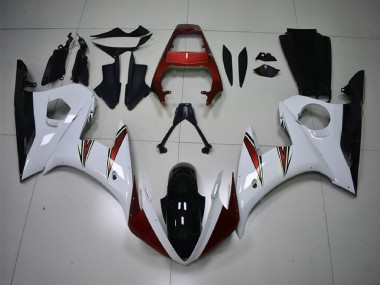 Carenados Moto Yamaha R6 2003-2004 - Blanco Rojo Negro Brillante Asequibles