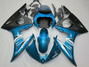 Carenados Moto Yamaha R6 2003-2004 - Azul Blanco Negro Mate Asequibles