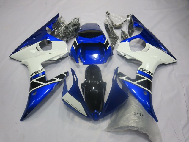 Carenados Moto Yamaha R6 2005 - Azul Blanco Negro Brillante Asequibles