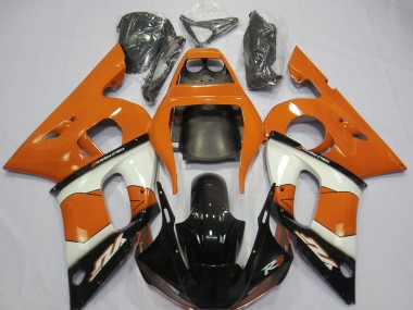 Carenados Moto Yamaha R6 1998-2002 - Naranja Blanco Negro Brillante Asequibles
