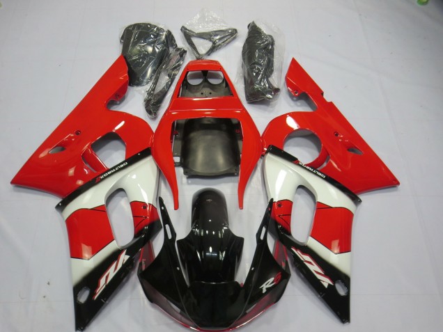 Carenados Moto Yamaha R6 1998-2002 - Rojo Blanco Negro Brillante Asequibles