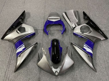 Carenados Moto Yamaha R6 2003-2004 - Plata Azul Negro Brillante Asequibles