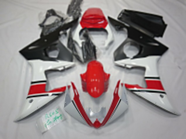 Carenados Moto Yamaha R6 2005 - Blanco Rojo Negro Asequibles