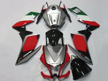 Carenados Moto Aprilia RS4 125 2012-2018 - Plata Rojo Negro Brillante Asequibles