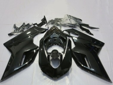 Carenados Moto Ducati 848 1098 1198 2007-2014 - Negro Brillante Asequibles
