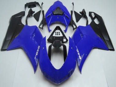 Carenados Moto Ducati 848 2007-2014 - Azul Negro Mate Asequibles