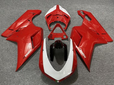 Carenados Moto Ducati 1198 2007-2014 - Rojo Blanco Negro Asequibles