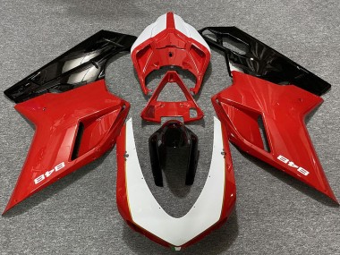 Carenados Moto Ducati 848 2007-2014 - Blanco Rojo Negro Brillante Asequibles