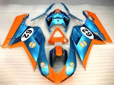Carenados Moto Ducati 848 1098 1198 2007-2014 - Naranja Azul Gulf 62 Asequibles