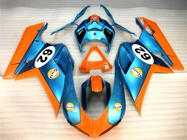 Carenados Moto Ducati 848 1098 1198 2007-2014 - Naranja Azul Gulf 62 Asequibles