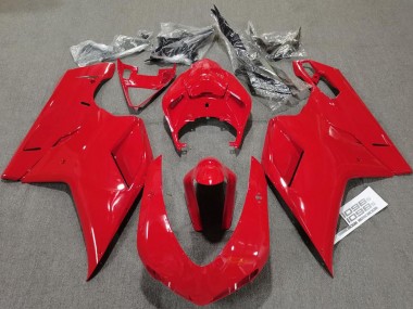 Carenados Moto Ducati 848 1098 1198 2007-2014 - Rojo Brillante Plain Asequibles