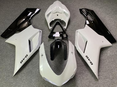 Carenados Moto Ducati 848 2007-2014 - Blanco Perla Negro Brillante Asequibles