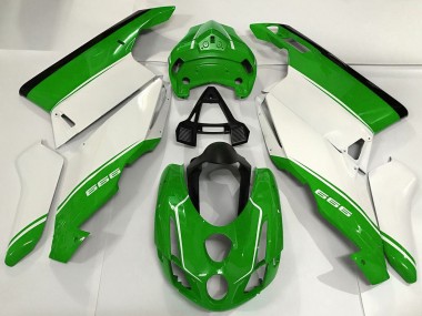 Carenados Moto Ducati 999 2003-2004 - Blanco Verde Negro Asequibles
