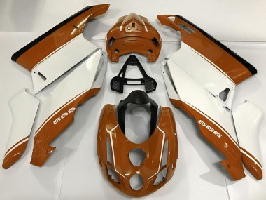 Carenados Moto Ducati 999 2003-2004 - Blanco Brown Negro Asequibles
