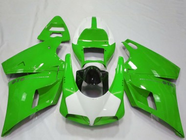 Carenados Moto Ducati 916 1993-2005 - Verde Blanco Negro Brillante Performance Asequibles