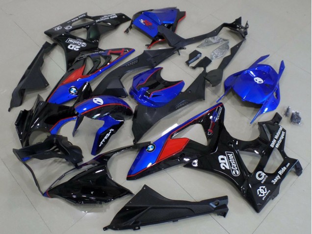Carenados Moto BMW S1000RR 2009-2014 - Azul Rojo Negro Brillante Castrol Asequibles