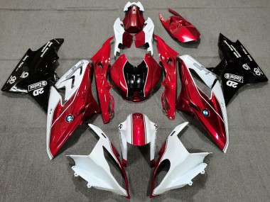 Carenados Moto BMW S1000RR 2017-2018 - Blanco Rojo Negro Brillante Asequibles