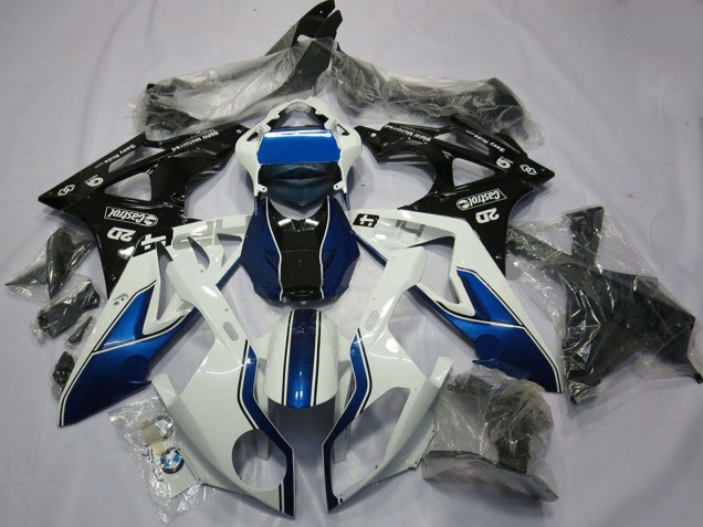 Carenado Moto BMW S1000RR 2015-2016 - Blanco Azul Negro Brillante Asequibles