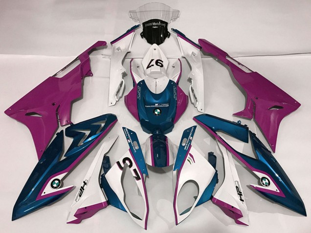 Carenados Moto BMW S1000RR 2009-2014 - Blanco Púrpura Azul Asequibles
