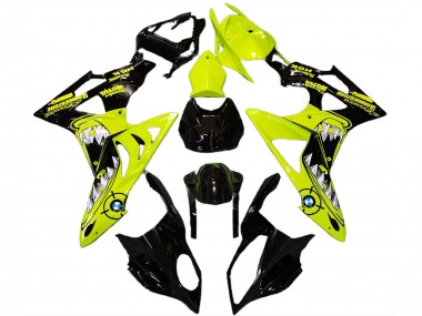 Carenados Moto BMW S1000RR 2009-2014 - Alta Visibilidad Amarillo Negro Brillante Tiburón Asequibles