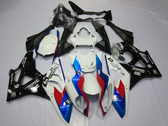 Carenados Moto BMW S1000RR 2009-2014 - Blanco Rojo Azul Negro Brillante Castrol OEM Estilo Asequibles