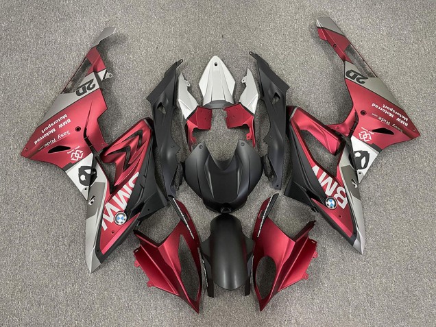 Carenados Moto BMW S1000RR 2009-2014 - Rojo Negro Mate Asequibles