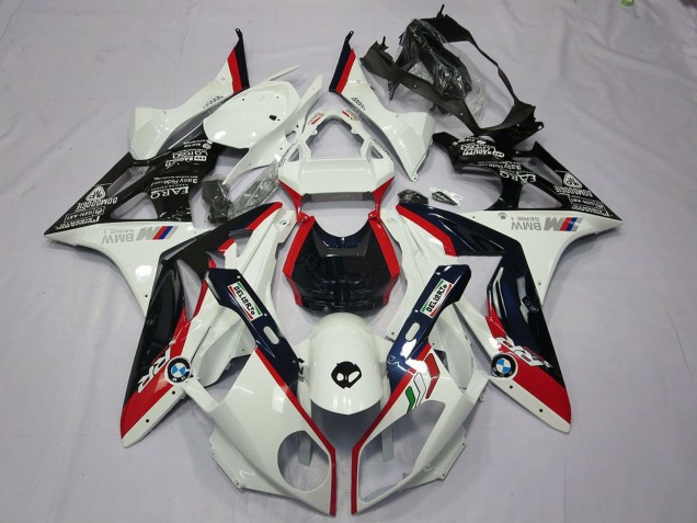 Kits Carenado Moto BMW S1000RR 2009-2014 - Blanco Rojo Negro Brillante Asequibles