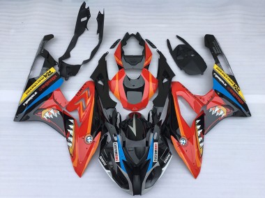 Carenados Moto BMW S1000RR 2015-2016 - Rojo Negro Brillante Tiburón Asequibles