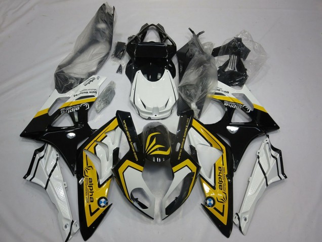 Carenados Moto BMW S1000RR 2009-2014 - Blanco Amarillo Negro Brillante Asequibles