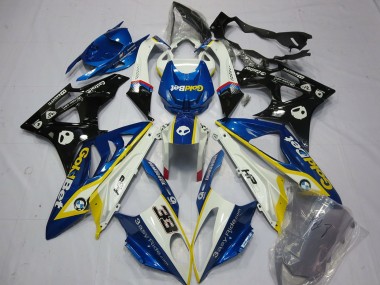 Carenados Moto BMW S1000RR 2009-2014 - Blanco Amarillo Azul Negro Brillante OroBet 33 Asequibles