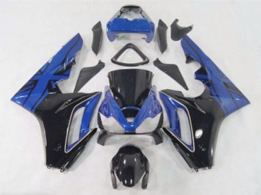 Carenados Moto Triumph Daytona 675 2006-2008 - Azul Negro Brillante Asequibles