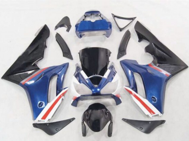Carenados Moto Triumph Daytona 675 2006-2008 - Azul Blanco Rojo Negro Brillante Asequibles