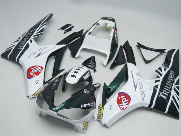 Carenados Moto Triumph Daytona 675 2009-2012 - Blanco Negro Brillante HPi Asequibles