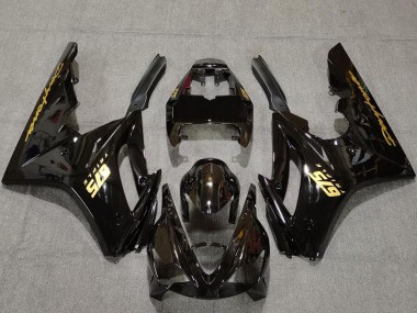 Carenados Moto Triumph Daytona 675 2006-2008 - Negro Brillante Oro Calcomanías Asequibles