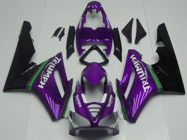 Carenados Moto Triumph Daytona 675 2009-2012 - Púrpura Verde Negro Brillante Asequibles
