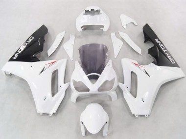 Carenados Moto Triumph Daytona 675 2006-2008 - Blanco Negro Brillante Asequibles