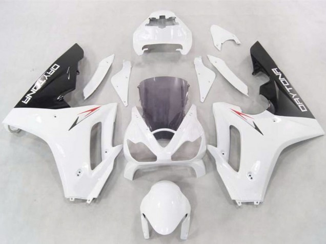 Carenados Moto Triumph Daytona 675 2006-2008 - Blanco Negro Brillante Asequibles