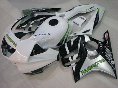 Carenados Moto Honda CBR600 F3 1995-1996 - Blanco Plata Verde Hannspree Asequibles