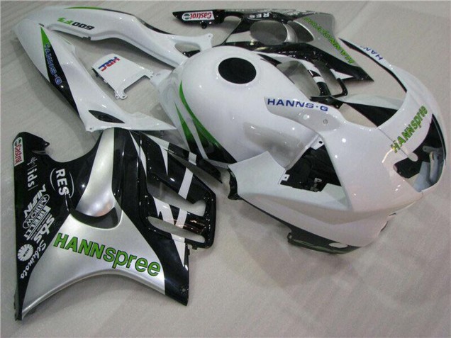Carenados Moto Honda CBR600 F3 1995-1996 - Blanco Plata Verde Hannspree Asequibles