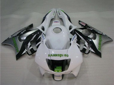 Carenados Moto Honda CBR600 F3 1995-1996 - Blanco Plata Verde Hannspree Asequibles