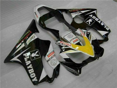 Carenados Moto Honda CBR600 F4i 2001-2003 - Blanco Amarillo Negro Brillante Playboy Asequibles
