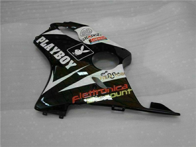 Carenados Moto Honda CBR600 F4i 2001-2003 - Blanco Amarillo Negro Brillante Playboy Asequibles