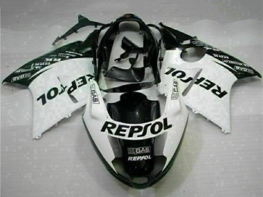 Carenados Moto Honda CBR1100XX Blackbird 1996-2007 - Blanco Negro Brillante Repsol Asequibles