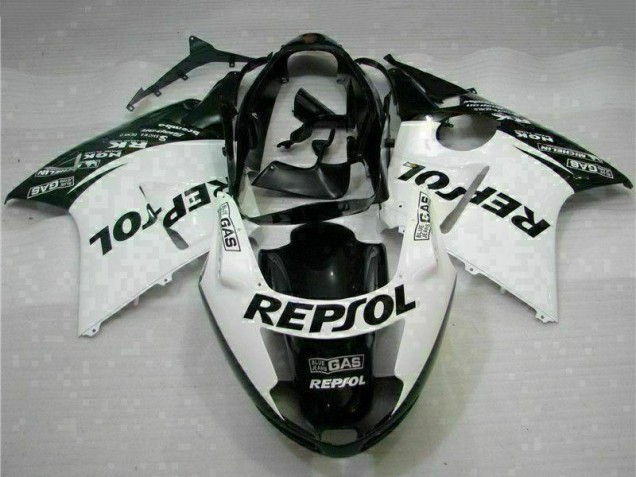 Carenados Moto Honda CBR1100XX Blackbird 1996-2007 - Blanco Negro Brillante Repsol Asequibles