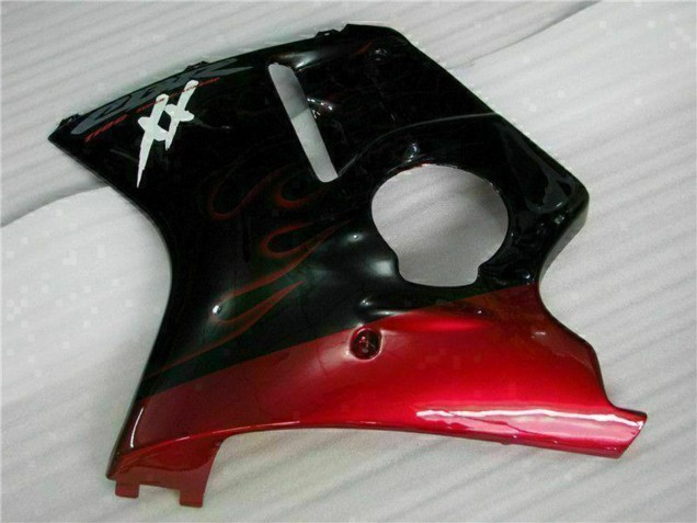 Carenado Moto ABS Honda CBR1100XX Blackbird 1996-2007 - Negro Brillante Rojo Llama Asequibles