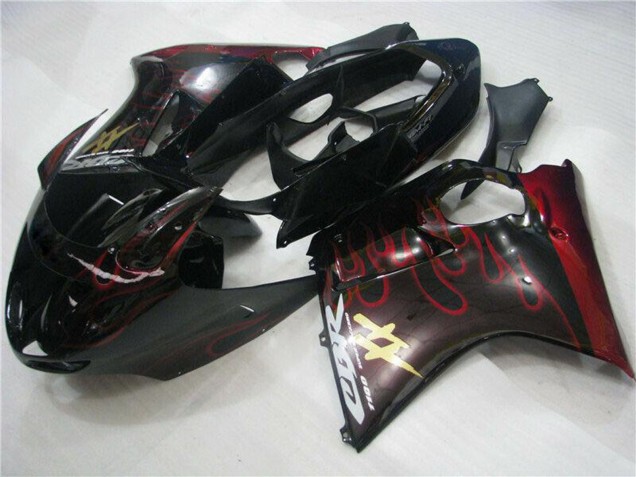 Carenados Moto ABS Honda CBR1100XX Blackbird 1996-2007 - Negro Brillante Rojo Llama Asequibles