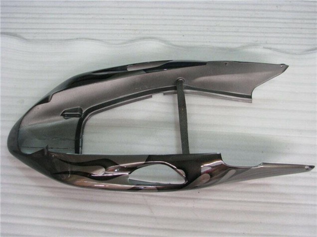 Carenados Moto Honda CBR1100XX Blackbird 1996-2007 - Negro Brillante Plata Llama Asequibles
